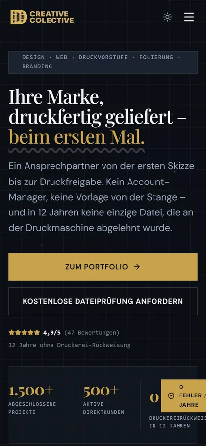 DKK design&marketing: Mobile version