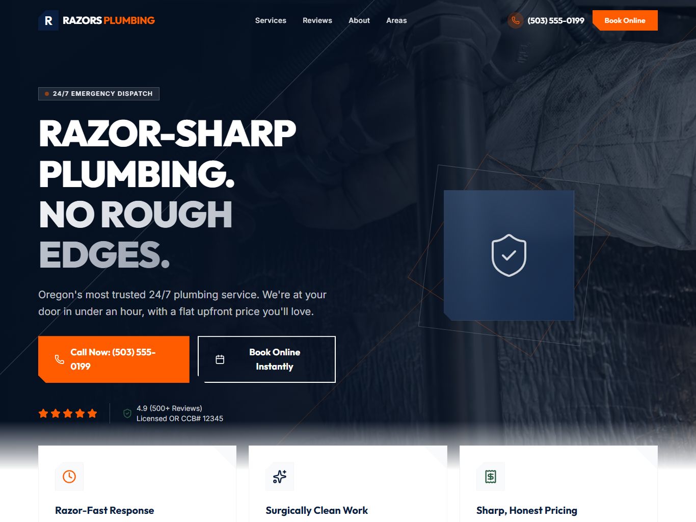 Razor Plumbing: Shërbime hidraulike (Projekt demo)